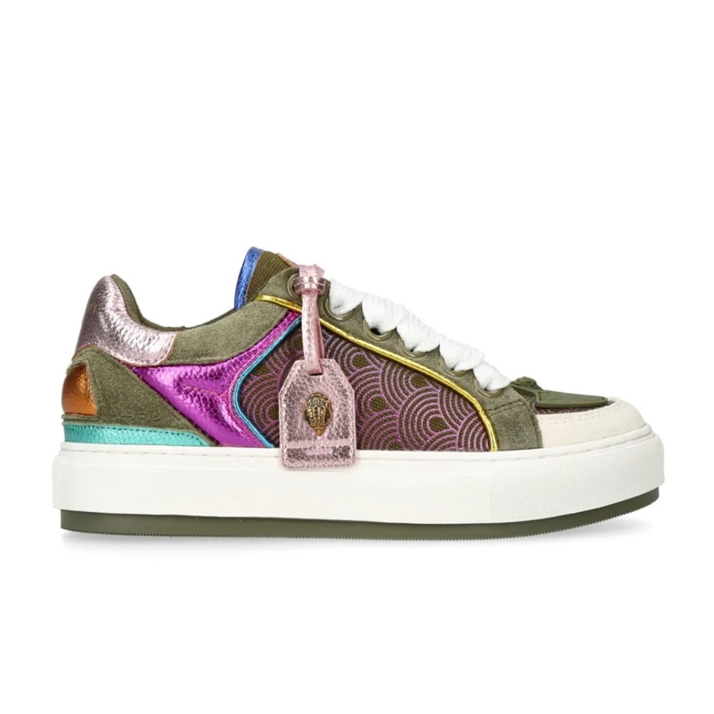 Kurt Geiger Southbank Tag Panelled Leather Sneakers